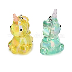 Pendentifs en acrylique transparent et laiton&nbsp;X-AC-CBA6BCC-10