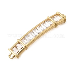 Ciondoli connettori con maglie in ottone con zirconi cubici trasparenti&nbsp;KK-K426-01G