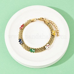 Браслеты-цепочки из нержавеющей стали 304&nbsp;BJEW-G747-07G