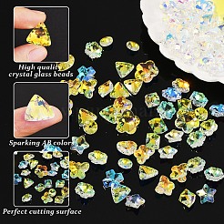 100 шт. 10 стиля стеклянных подвесок&nbsp;GLAA-YW0004-66