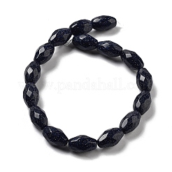 Sintetici blu Goldstone fili di perline&nbsp;G-P520-C25-01