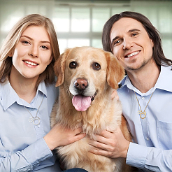 2 шт. 2-цветный сплав с отпечатком крыла и лапы и 304 нержавеющая сталь плоский круглый медальон ожерелье&nbsp;NJEW-DR00017