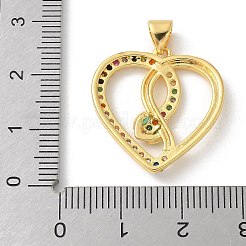 Colgante micropavé cubic zirconia de latón&nbsp;KK-P292-19G-01