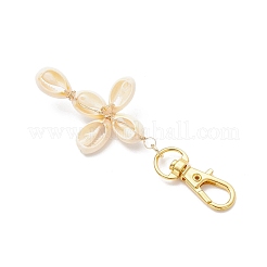 Крест натуральный кулон из ракушек каури украшения&nbsp;HJEW-JM03314-02