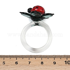 Вращающиеся кольца ручной работы в технике лэмпворк&nbsp;RJEW-P158-02B