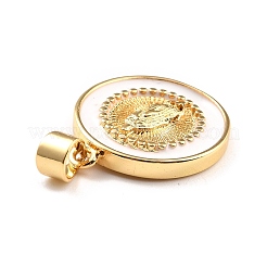 Латунь эмаль подвески&nbsp;KK-P209-02G-07-RS