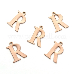 Ionenplattierung (IP) 304 Edelstahl Alphabet Charms&nbsp;STAS-H122-R-RG