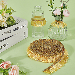 Кружевные ленты с кисточками из полиэстера&nbsp;DIY-WH0530-70B