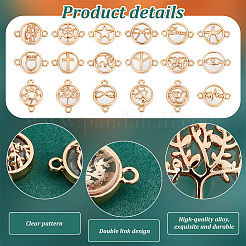 36 шт. 18 стиля стеклянных соединительных подвесок&nbsp;GLAA-PH0002-85