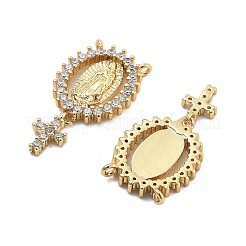 Colgante micropavé cubic zirconia de latón&nbsp;KK-Q006-53A-G