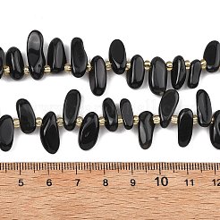 Natürliche schwarze Obsidian Perlen Stränge&nbsp;LS-G-F821-C02-01