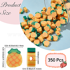 350шт. бусина из полимерной глины ручной работы&nbsp;CLAY-PA0001-03