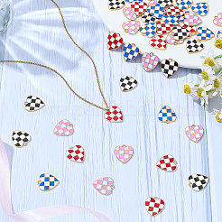 48шт 4 цвета сплава эмалевые подвески&nbsp;ENAM-ME0001-15