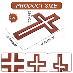 Украшение стены деревянным крестом&nbsp;AJEW-WH0348-328