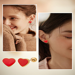 2 пара сережек-гвоздиков из нержавеющей стали&nbsp;EJEW-LP0001-67