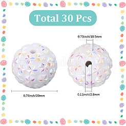 30 шт. Непрозрачные акриловые бусины&nbsp;OACR-SC0002-15