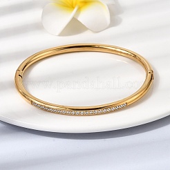 Женские браслеты-шарниры из нержавеющей стали 304 с микропаве из кубических цирконий&nbsp;BJEW-D408-30G