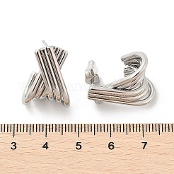 Pendientes de botón de acero inoxidable 304&nbsp;EJEW-M073-02P