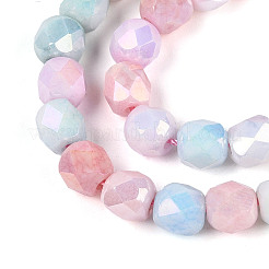 Антикоррозийные гальванические стеклянные бусины&nbsp;GLAA-N057-6mm-08