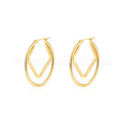 Pendientes de aro de acero inoxidable 304&nbsp;WG456FB-01