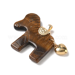 Резные подвески из натурального тигрового глаза&nbsp;G-C274-02J