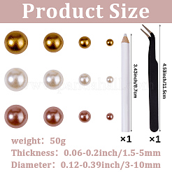 1 Schachtel halbrunde Cabochons aus Kunstharz und ABS-Perlen&nbsp;DIY-CP0012-96B