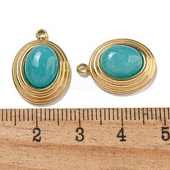 Colgantes teñidos de jade turquesa oscuro natural&nbsp;STAS-L025-007G-06