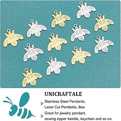 12 шт. подвески из нержавеющей стали 201 двух цветов&nbsp;STAS-UN0034-01