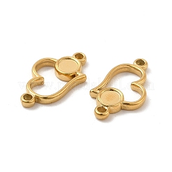 Ионное покрытие (IP) 304 нержавеющая сталь кабошон коннектор настройки&nbsp;STAS-B032-11G