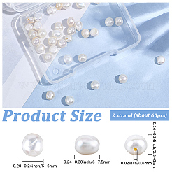 1 нить бусин из натурального культивированного пресноводного жемчуга&nbsp;PEAR-PA0001-02