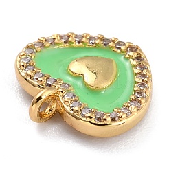 Позолоченные латунные подвески из прозрачного кубического циркония с микропаве&nbsp;ZIRC-L097-035F-G