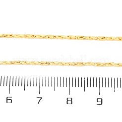 Collane con catene a maglie Boston intrecciate in ottone per donna&nbsp;NJEW-D302-60G