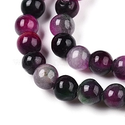 Chapelets de perles en jade blanc naturel teinté&nbsp;G-T140-4mm-A01