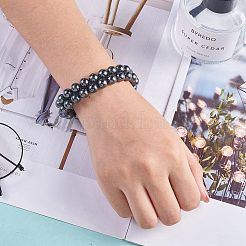Geflochtenes Perlenarmband aus synthetischem Hämatit&nbsp;BJEW-SW00001-18
