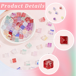 100pcs 10 Farben transparente Glasperlen&nbsp;GLAA-PA0001-51