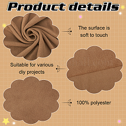 Tejido polar de poliéster de doble cara&nbsp;DIY-WH0504-295C