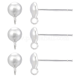 5 пара 925 сережек-гвоздиков из стерлингового серебра&nbsp;STER-BBC0008-94S