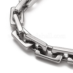 Collana e braccialetti con catena a maglie rettangolari in acciaio inossidabile 201 anti-appannamento&nbsp;SJEW-G083-12P