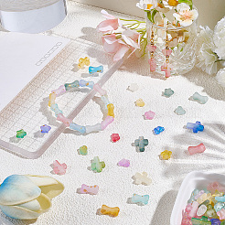 1020 шт. 24-цветные градиентные прозрачные акриловые бусины&nbsp;OACR-PA0001-32