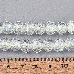 Нити из фольгированных бусин лэмпворк ручной работы&nbsp;FOIL-T008-09E