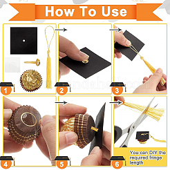 Kits de sombreros de doctorado de papel para hacer uno mismo&nbsp;DIY-WH0591-243