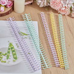 21 шт. 7-цветные пластиковые папки-регистраторы с шарнирными зажимами&nbsp;AJEW-ME0002-17