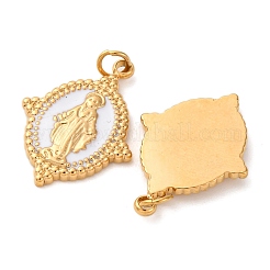 Подвески из нержавеющей стали 304 с эмалью&nbsp;STAS-U061-19G-02