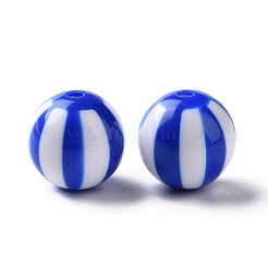 Непрозрачные акриловые бусины в полоску&nbsp;OACR-E009-02