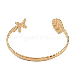 Браслеты-манжеты из нержавеющей стали 304 для женщин&nbsp;BJEW-A024-01G