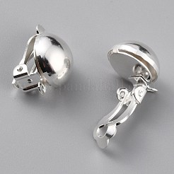 Латунные серьги с клипсами KK-O131-03S-A