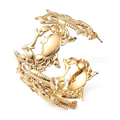 Armreifen mit Ozeanmotiv aus Edelstahl 304 für Damen&nbsp;BJEW-Z171-01G-04