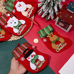 12 stücke 4 arten tuch weihnachten strumpf geschenk tasche anhänger dekoration&nbsp;FIND-SP0020-60D