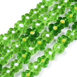 Chapelets de perle de millefiori en verre manuelles&nbsp;LAMP-J035-8mm