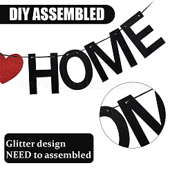 Бумажное слово добро пожаловать домой баннер&nbsp;AJEW-WH20020-272B-01